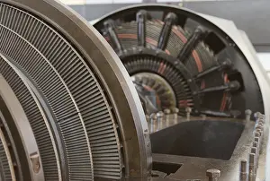 Old Industrial Building Prints: Engine. Part of old power plant