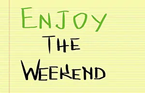 Symbolic Lettering Prints: Enjoy The Weekend Concept