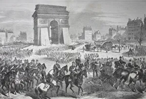 Triumphal Arch Europe Prints: Entry of the German troops into Paris on the Arc de Triomphe