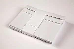 Office Supply Still Life Prints: Envelopes with a package band, reverse side