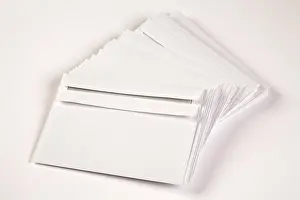 Office Supply Photography Prints: Envelopes, white, reverse side