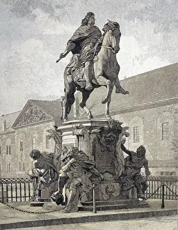 Bronze Equestrian Statue Prints: The equestrian statue of Frederick William
