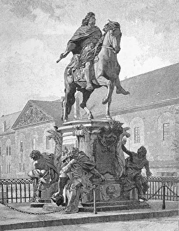 Historical Landmark Europe Prints: The equestrian statue of Frederick William