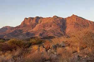 Evening Light In Africa Prints: Erongo Mountains in the evening light