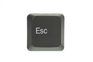 Studio Shot Of A Key Prints: Esc key of a computer keyboard