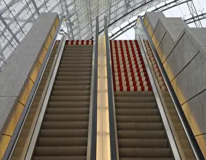 Airport Building Architecture Prints: Escalator