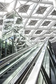 Central European Railway Stations Prints: Escalators to the White Station
