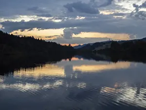 Cloudy Evening Sky Prints: Evening atmosphere after sunset