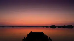 Lembruch Germany Landscape Prints: Evening at Lake Dummer, sunset