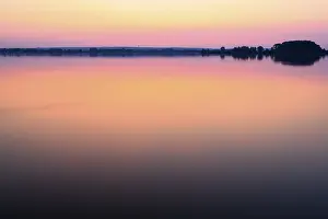 Northern Germany Nature Images Prints: Evening at Lake Dummer, sunset