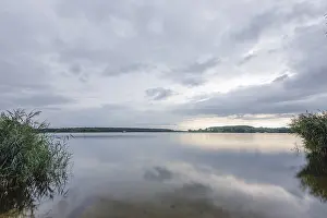 East Germany Evening Atmosphere Prints: Evening mood at the lake, reflection