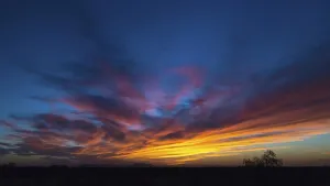 Evening Sky Prints: Evening sky with clouds at sunset