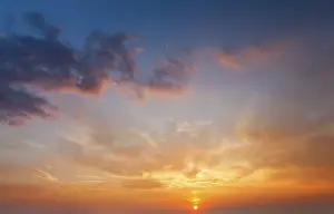 Morning Sunrise Atmosphere Prints: Evening sky with dramatic clouds