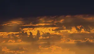 Evening Atmosphere Europe Prints: Evening sky with reddish coloured clouds