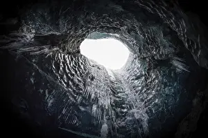 Ice Cave Vatnajokull Prints: Exit to the surface, ice cave under the Vatnajokull
