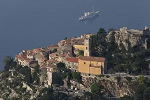 Cote D'Azur France Prints: Eze, view of the Mediterranean