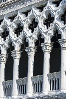 Famous Place In Northern Italy Prints: Facade with columns, Ca d'Oro Palace