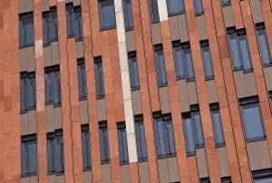 Full Frame Exterior View Prints: Facade in the HafenCity development area