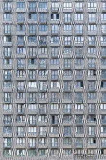 Construction Site Photos Prints: Facade of a house under construction
