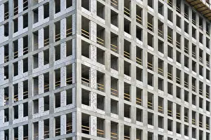Real Estate Market Trends Prints: Facade of a house under construction