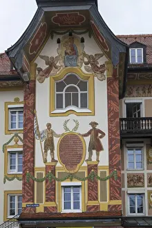 European Mural Painting Prints: Facade with Luftlmalerei