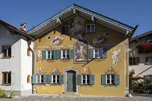 Southern Germany Exterior View Prints: Facade with Luftlmalerei