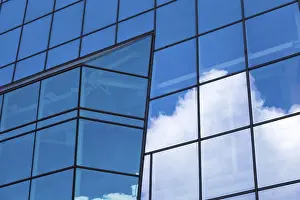 High Rise Commercial Building Prints: Detail of facade of modern building