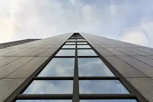 Modern Office Building Design Prints: Facade of an office tower with windows