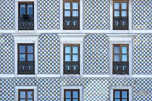 Portuguese Architecture Prints: Facade with painted tiles