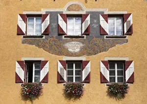 Close Up Window Detail Prints: Detail of the facade with windows