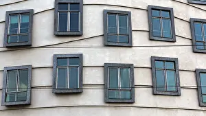Central Europe Commercial Building Prints: Facade with windows, Dancing House