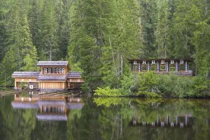 Uninhabited Waterfront In Austria Prints: Facility for the PreberseeschieBen