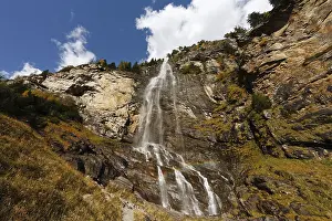 Deserted European Waterfalls Prints: Fallbach waterfall in the Maltatal Valley