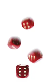 Red Dice Prints: Falling dice