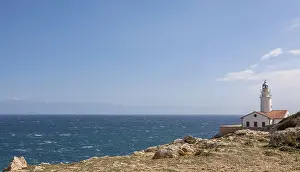 Majorca Balearic Islands Spain Prints: Far de Capdepera lighthouse, cliffs