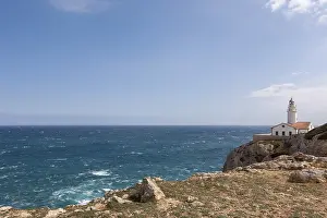 Balearic Islands Tourist Attraction Prints: Far de Capdepera lighthouse, cliffs