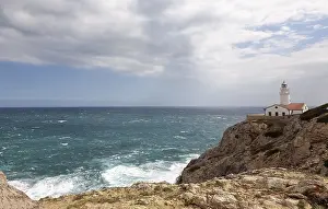 Majorca Balearic Islands Spain Prints: Far de Capdepera lighthouse, cliffs