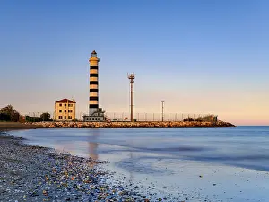 Sea Mark Navigation Prints: Faro lighthouse in the evening light