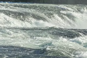 Water Current Photography Prints: Fast currents in Rhine Falls in spring