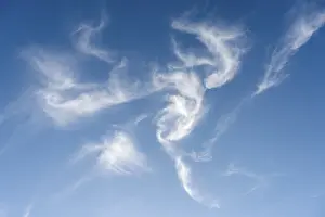 German Cloudy Skies Prints: Feather clouds, cirrus clouds, ice cloud