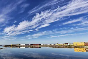 Deserted Island In Norway Prints: Feathery clouds in the blue sky