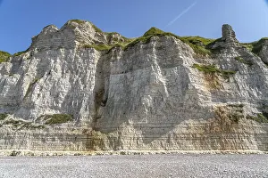 Steep Cliff Line Europe Prints: Fecamp chalk cliffs, Normandy