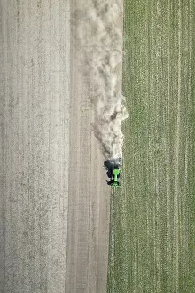 Field Cultivation Prints: Field work, tractor, ploughing
