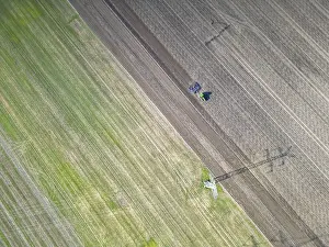 Agricultural Machine Germany Prints: Field work, tractor, ploughing