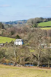 British Countryside Prints: Fields and Farmlands over Devon