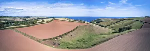 Europe Aerial Photography Prints: Fields and farmlands from a drone