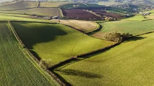 Drone Photography Devon Prints: Fields and Farms from a drone, Devon