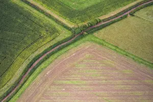 Drone Photography Devon Prints: Fields and Meadows over Torbay from a drone