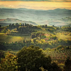 Deserted Farmhouse Italy Prints: Fields in Tuscany