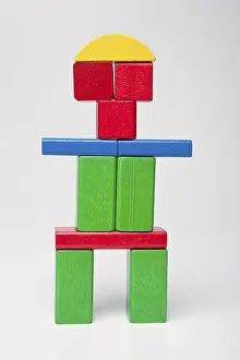 Colorful Toy Blocks Prints: Figure, made of building bricks